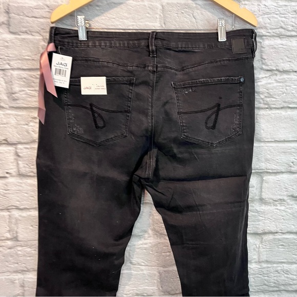 NWT Jag Jeans 16 Mera Low Waist Skinny Ankle Distressed Black Jeans - Picture 6 of 13